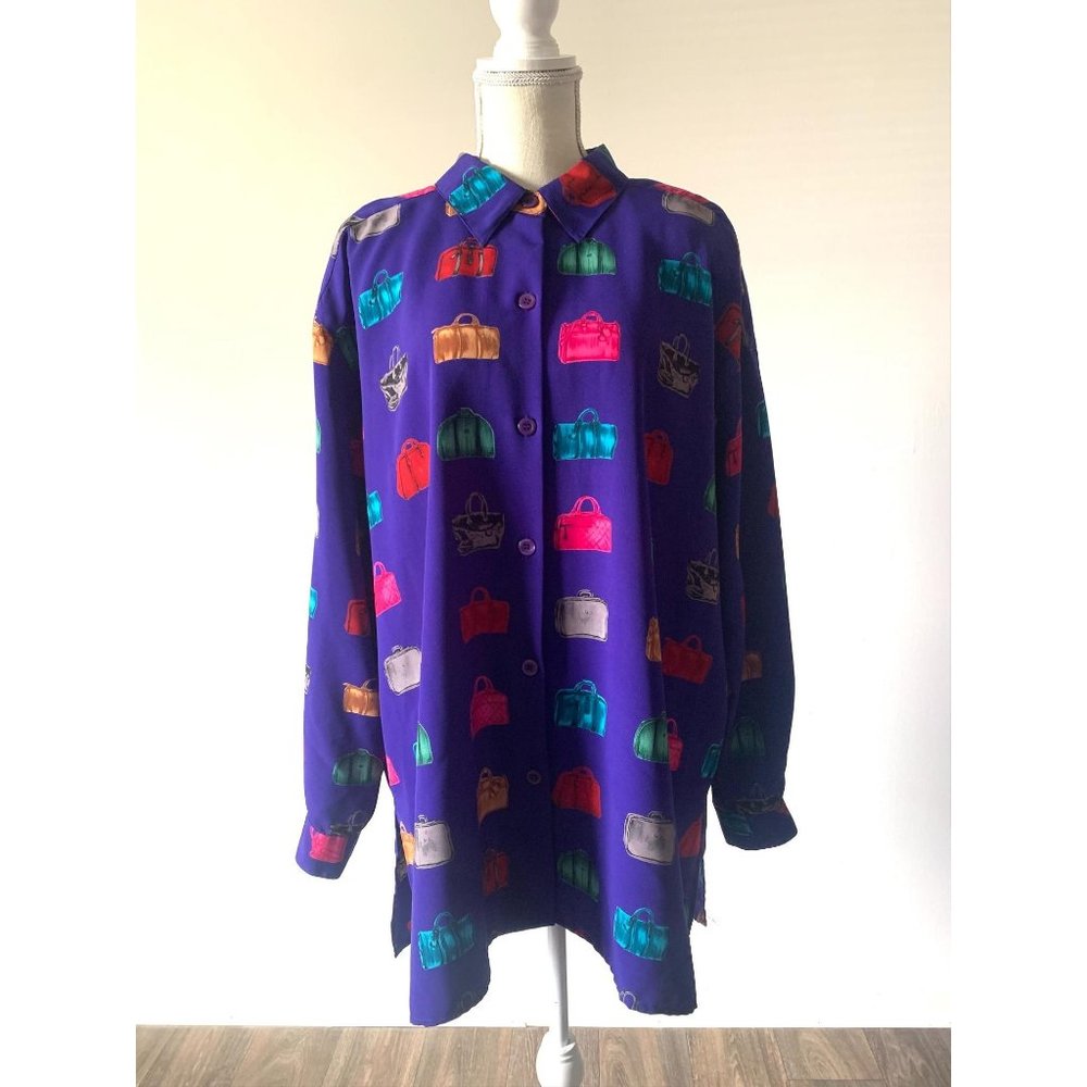 Maggie McNaughton novely purse blouse 2X